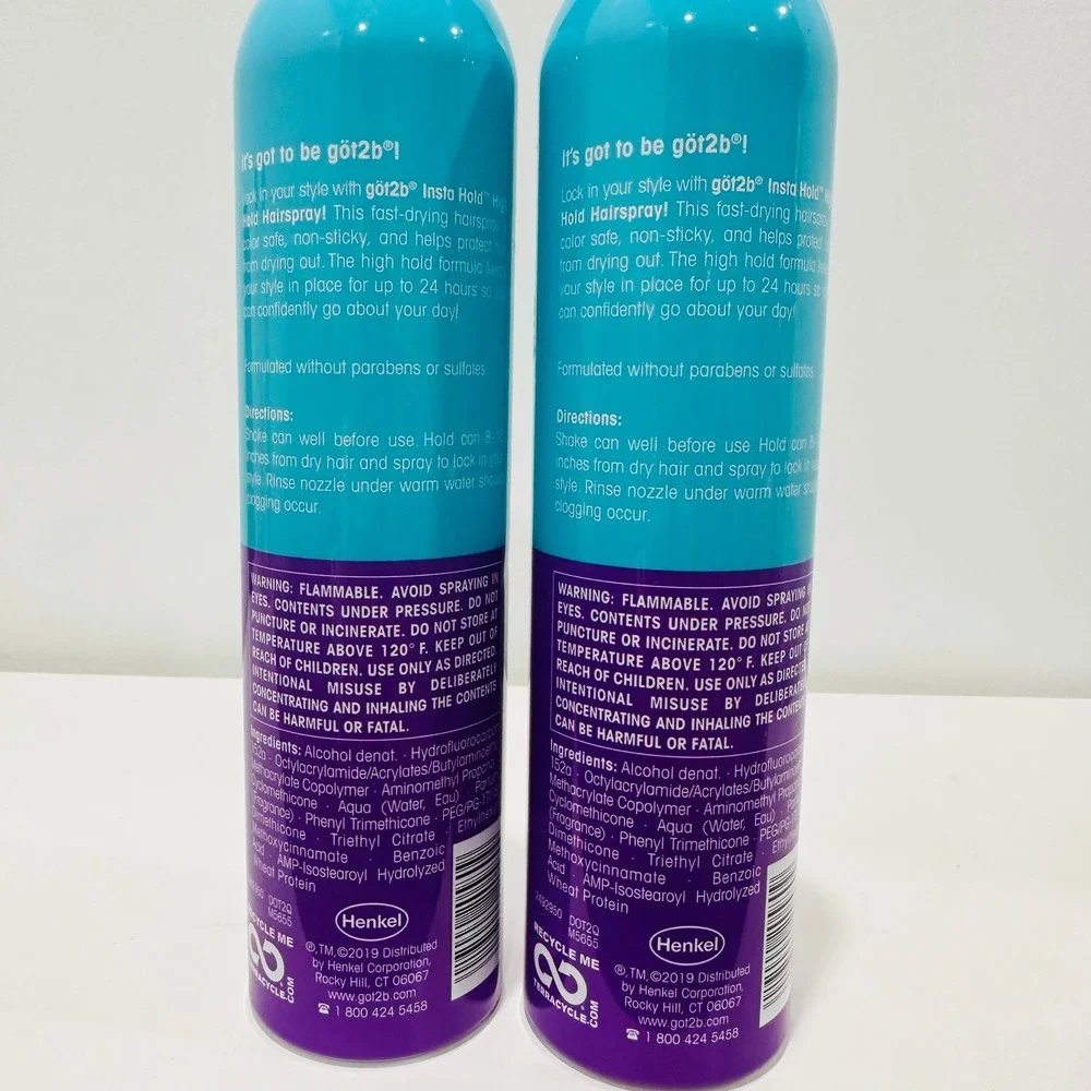 Schwarzkopf got2b High Insta Hold Hairspray 9.1 oz 2 Pack Fast Drying High Hold